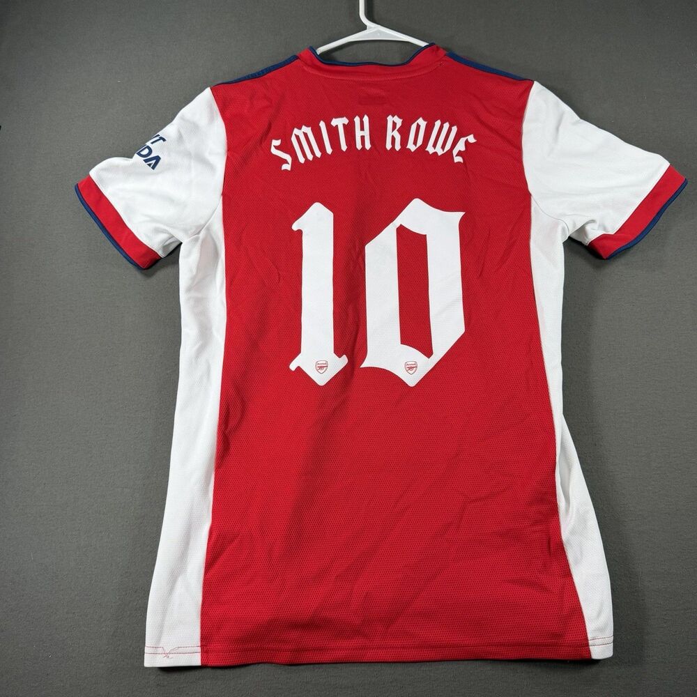 Arsenal FC Smith Rowe #10 Jersey Mens Large Adidas Red Soccer Shirt Kit Gunners - Picture 2 of 6